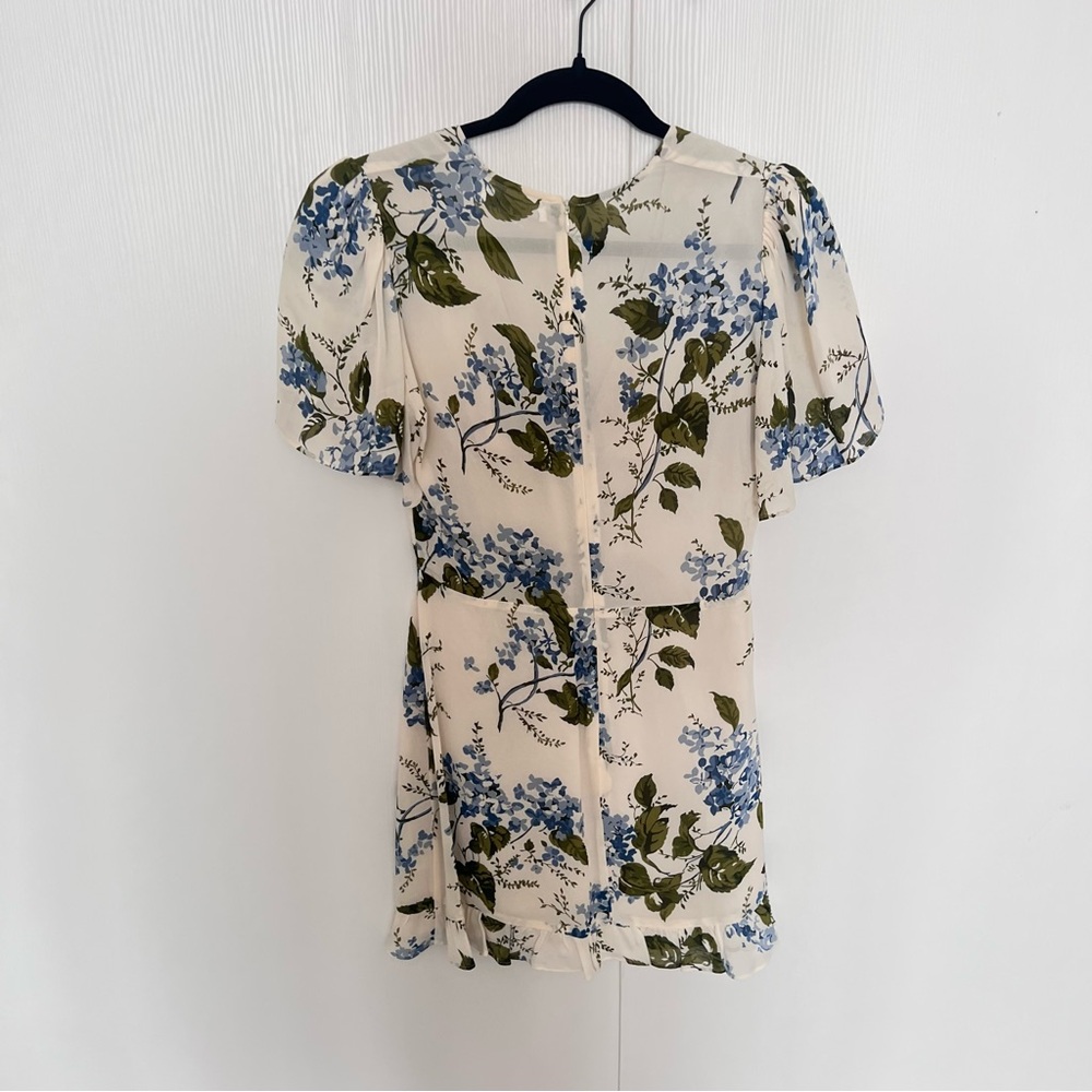 Reformation dress size 6 Mya floral mini dress with front tie - Picture 5 of 7